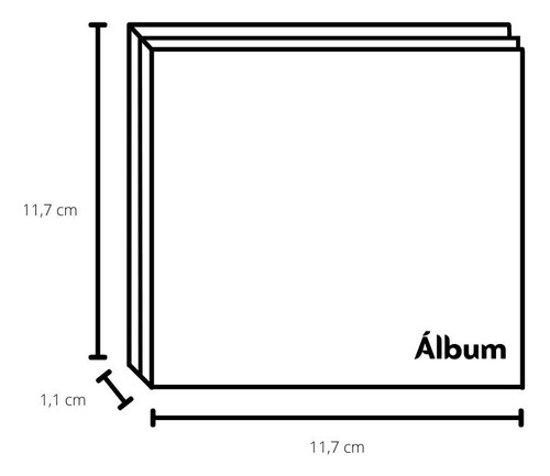 Album Sanfonado Branco 10x10 12 Folhas- Ical 610