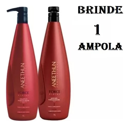 Aneethun Kit Force System Shampoo E Máscara 1 Litro