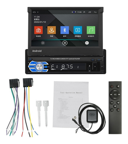 Imagen 3 de 10 de Radio Auto Pantalla Retráctil Gps Android + Camara Reversa