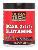 Comprar Aminoacidos Bcaa 2:1:1 + Glutamine Ultra Tech X 220 G Aminoácidos Esenciales Bcaa + Glutamina Sabor Frutos rojos