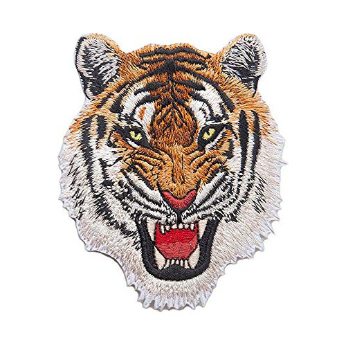 Pack De 2 Parches Bordados Delicados, Cool Tiger Embroidery