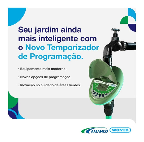 Temporizador Amanco Programação Digital P/irrigação 12 Modos