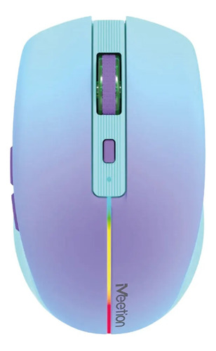 Mouse Inalámbrico Meetion Btm002 Luz Led 6 Botones Febo Color Violeta