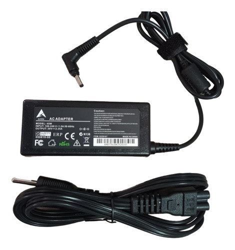 Cargador Adaptador Ca Universal Portatil Len 20v 2.25a Punta