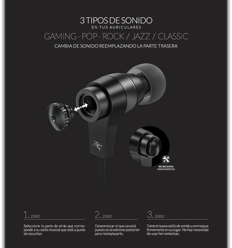 Auriculares Sentey Earbud Oryon Blue Ls-4217 Microfono Gamer