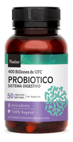 Cápsulas Probiótico Sistema Digestivo X 50 - Natier