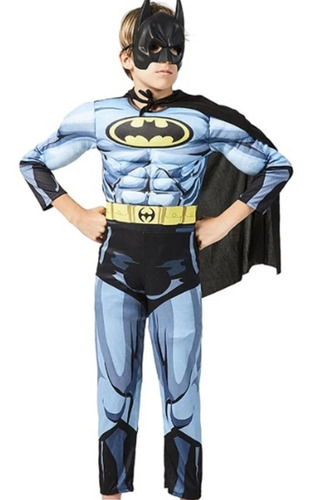 Disfraz Batman Niño Incluye  Mascara Traje Musculoso