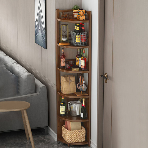 Librería Moderna De Madera Moderno Multifuncional 6 Niveles Marrón