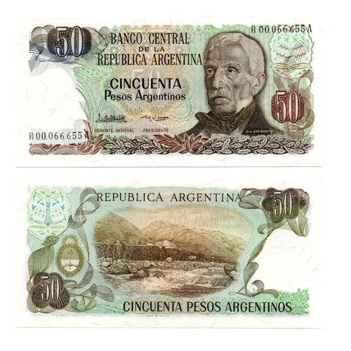 Billete Argentina 50 Pesos Argentinos Reposicion Bot 2620 Sc