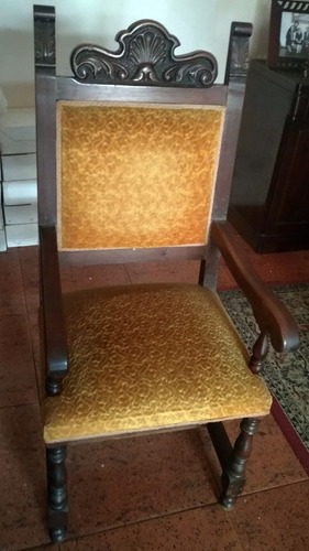 Silla Madera Ejecutiva De Madera Y Tela