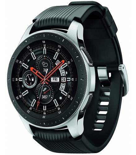 Samsung Gear Galaxy Watch Sm-r805 Smartwatch Lte Silver 46mm Color de la malla Negro