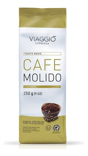 Café Molido Viaggio Tostado Medio 250gr