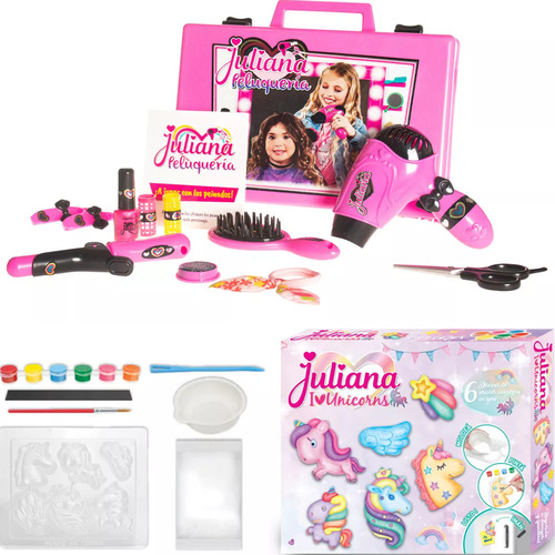 Set Valija Juliana Peluqueria Y I Love Unicorns Yeso