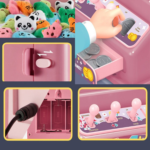 Máquina De Pegar Caseira+10 Jogos De Salão De Bonecas De Pel