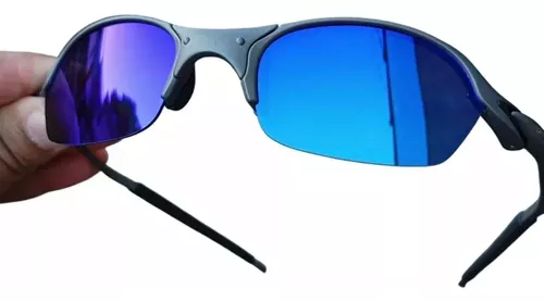 Óculos Lupa Mandrake Vilão Oakley Juliet X-Metal Lente Azul