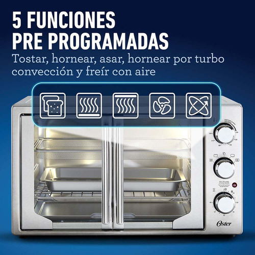 Horno Con Freidora De Aire Oster® 42 Lt Puertas Francesas