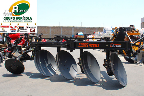 Arado Agricola P/ Tractor 4 Discos Hidraulico Marca Bison
