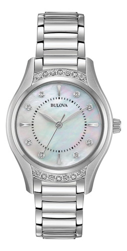 Reloj De Cuarzo Bulova Ladies Classic Diamond De Acero Inoxi