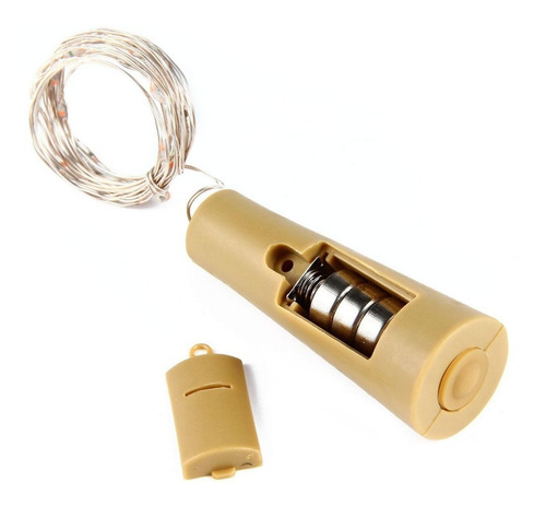 Imagen 6 de 7 de Tapon Luz Led Botella Vino Con Tira Microled A Pila X 12 Uni