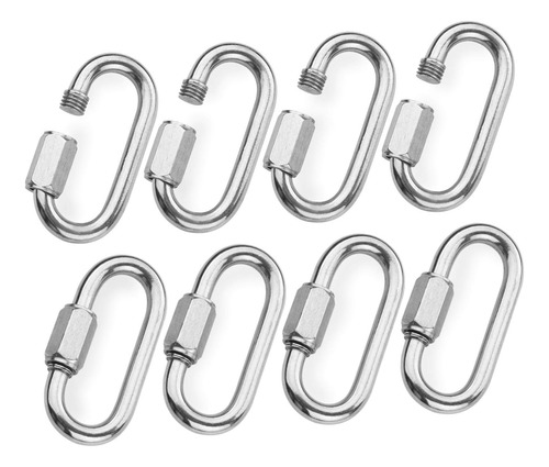 Mosqueton Ovalado Rapido M7 8 Uds Conector Cadena Quick 7mm