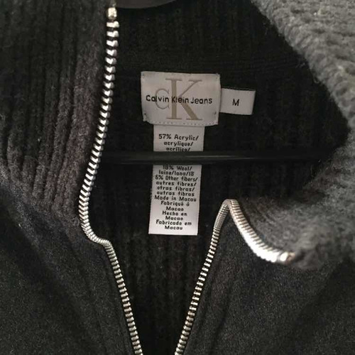 Sweater Campera Calvin Klein Hombre Gris