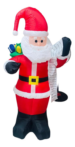 Santa Claus Inflable De Navidad De 1.20 Metros