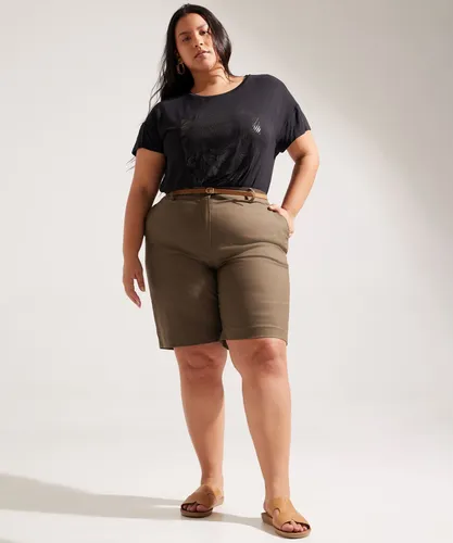 Bermuda verde mujer hotsell