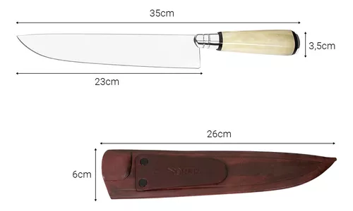 Faca Gaúcha 9'' Cabo Caveira - WoodSul