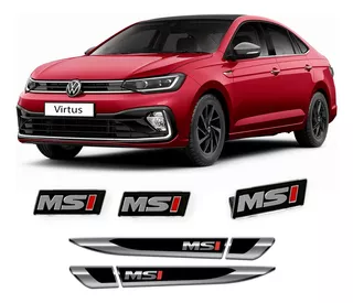 Emblema Grade + Coluna + Lateral De Porta Msi Volks