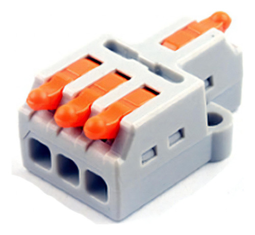 10 Pçs Conector Emenda Derivação 1x3 Fio Alavanca 1 À 2,5mm