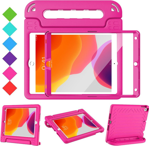 Funda New iPad Bmouo 10.2 9na/8va/7ma Gen P/niños/rosa