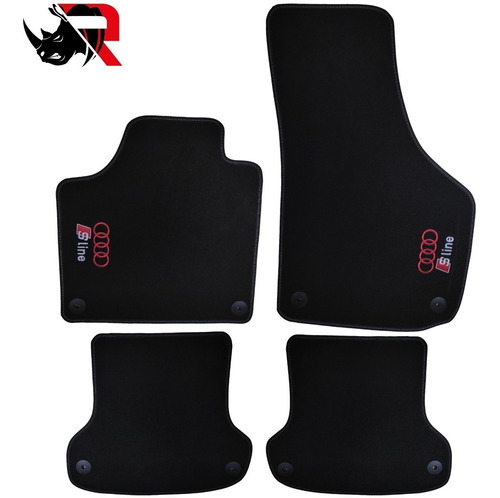 Imagen 6 de 6 de Tapete De Alfombra Automotriz Compatible Con Audi S Line