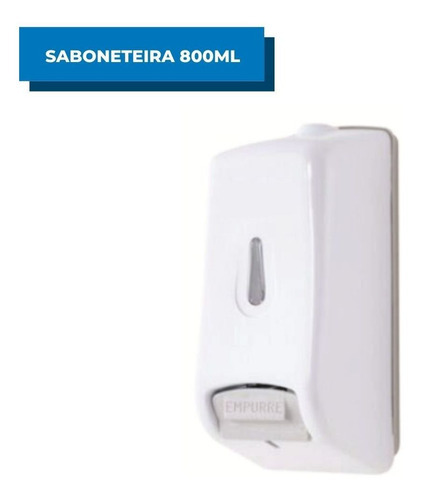 Dispenser Suporte Saboneteira Álcool Gel Branco 800ml