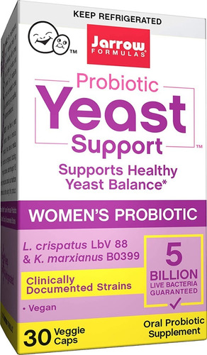  Jarrow | Probiotic Yeast Support | Women | 30 Capsulas