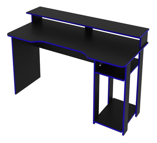 Mesa Para Computador Gamer Tecnomobili Preto/azul