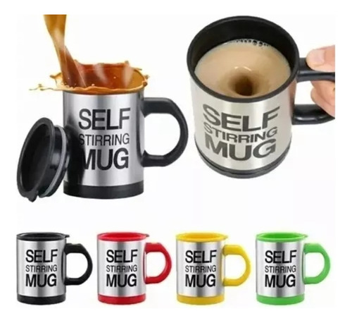 Pack X5 Vaso Taza Café Batidor Automático Self Stirring Mug