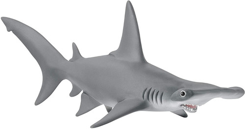 Figura De Animal Decorativa Schleich Tiburón Color Gris