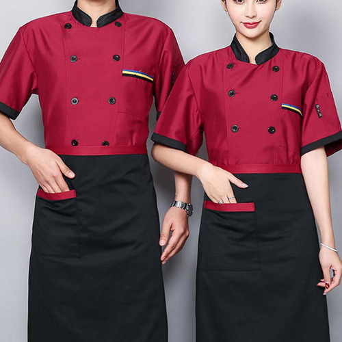 Camisa Unisex De Manga Corta Con Uniforme De Chef De Cocina