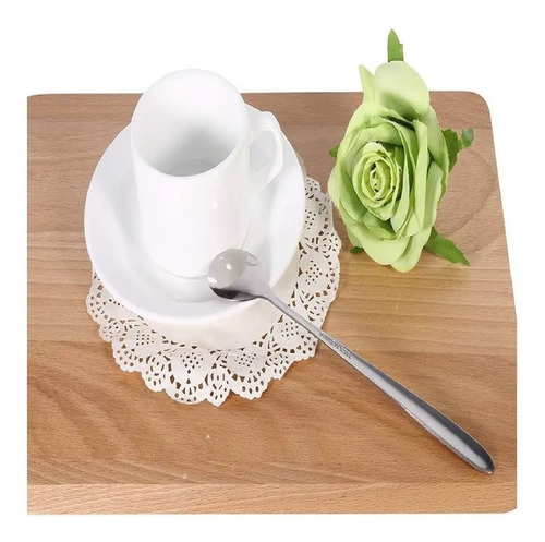 Pacote de colheres de cozinha de aço inoxidável Yan L-168 com 6 unidades com alça colorida de aço inoxidável