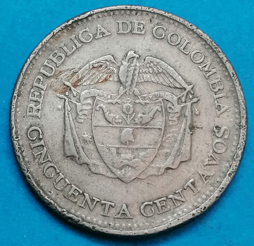 Colombia Moneda 50 Centavos 1964