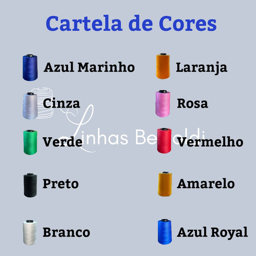 Kit Com 10 Cones De Linha 120 Reta - Preta, Branca, Colorido