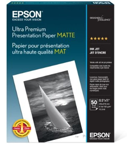 Epson Papel De Presentación Ultra Premium Mate 85x11 Pulgada