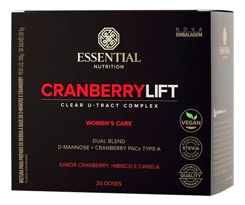 Cranberrylift 100g (20 Sachês) Essential Nutrition Sabor Cranberr...