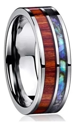 Anillo Carburo Madera Hawayano Fiesta Viaje Unisex 