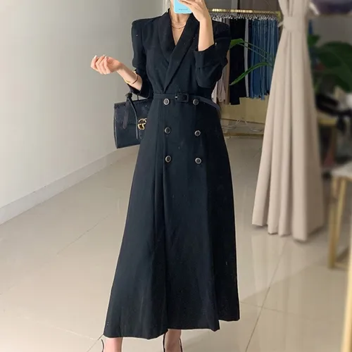 Vestido blazer largo sale