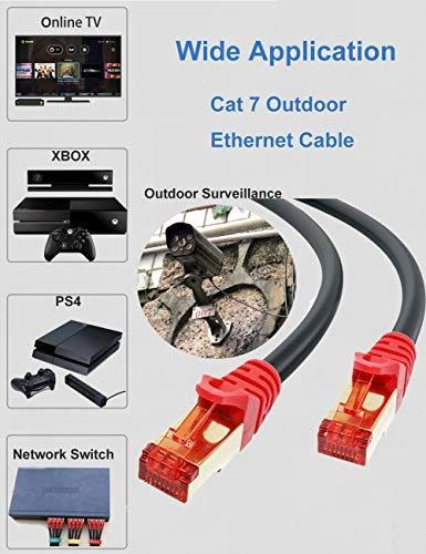 Snanshi Cable Ethernet 7 Lan Red Rj45 Patch Stp Gigabit 10 R