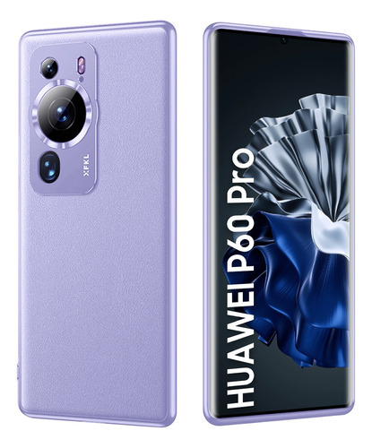 Funda De Teléfono De Piel Lisa Simple Para Huawei P60 Pro