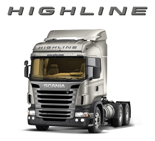 Faixa Highline Scania Adesivo Quebra-sol Teto Mod Original