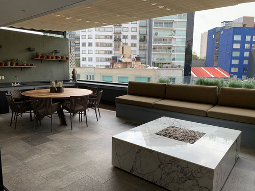 Imagen 4 de 30 de Penthouse Con Terraza Remodelado A Media Cuadra De Masaryk