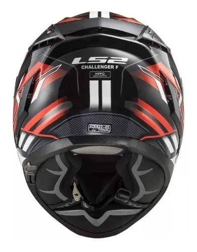 Casco Ls2 Ff327 Challenger Spin Negro Rojo Tamaño del casco S